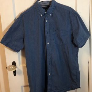 Tommy Hilfiger Navy Short Sleeve Burton Down